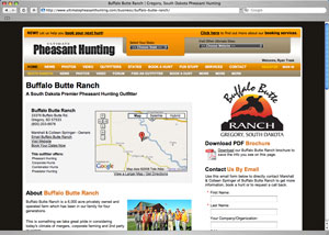 Ultimate Pheasant Hunting Advertiser Profile Page