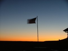 Old Glory Flapping At The Lodge
